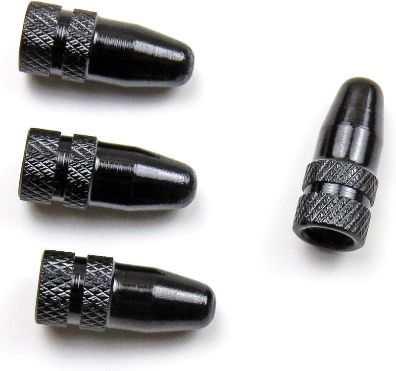 ANKECYC Aluminum Bike Presta Valve Caps Black for Bike Tire Valve Stem Covers Fit Presta/French Valves on MTB, Mountain Bike, Cycling Road Bike, Hybrid Bike, Bicycle (4 Pack) - Image 1
